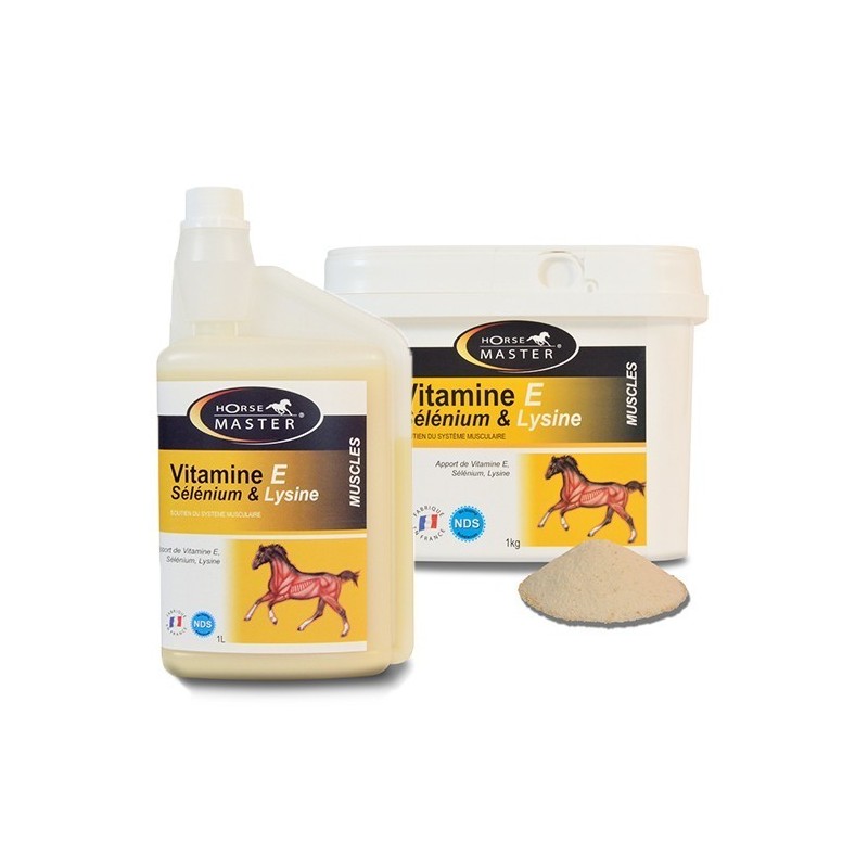 Vitamine E  Sélénium Lysine horse master au juste prix equiracing.fr 